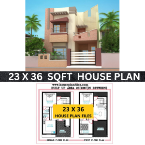 23 by 36 three bedroom house design