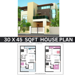 30 * 45 house plan 3d