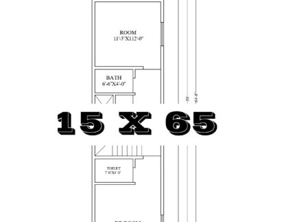 15x65 house plan