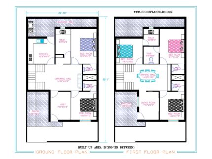 29x50 House Plan North-Facing
