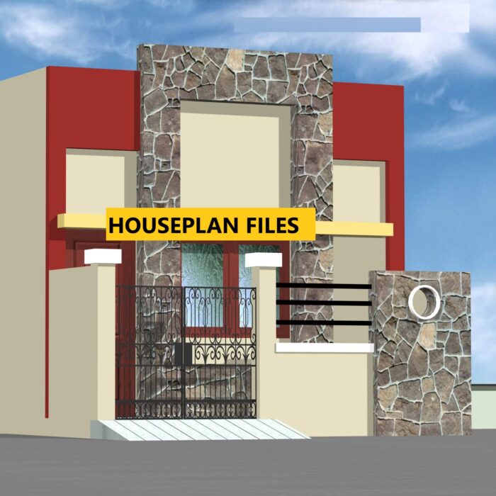 15 * 50 house plan 3d