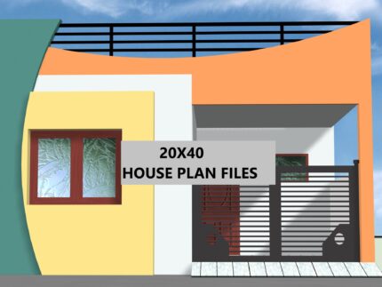 20 * 40 house plan 3d