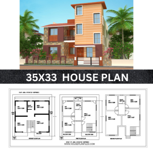 35 * 33 Home design floor plan