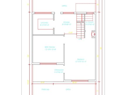 25 * 50 house plan 2d