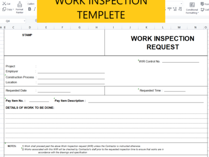 work inspection templete