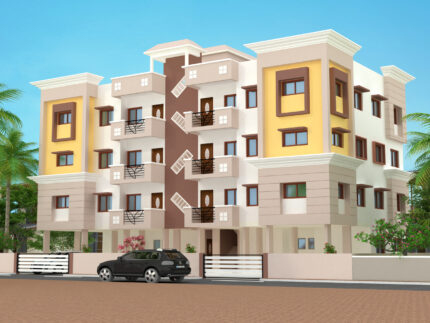 165X55 luxury apartments building plan