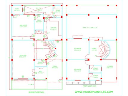 30x50 house floor plan