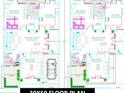 30 x 50 house plan
