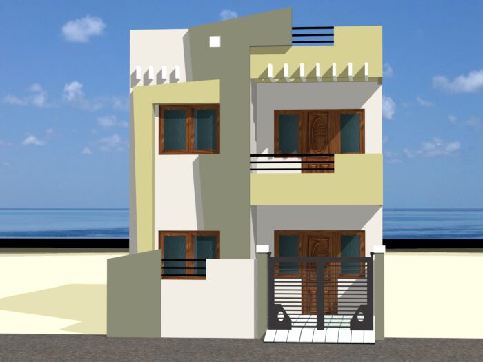 20 * 50 3 bhk house plan