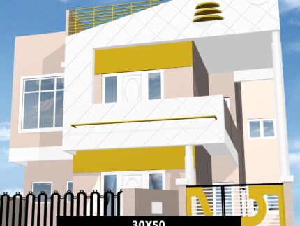 30 by 50 house plan 3d