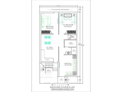 110 gaj house plan