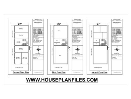 27 * 70 house plan