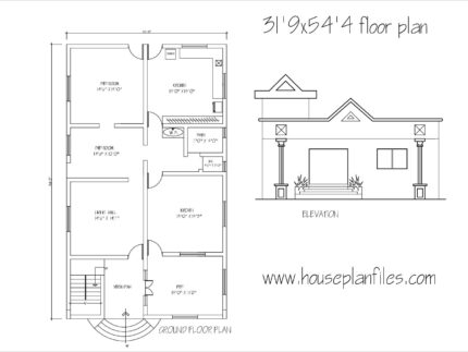 32 * 54 house plan