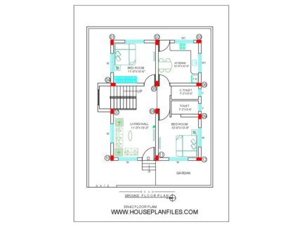 33 * 42 house plan