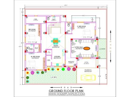62 * 58 house plan