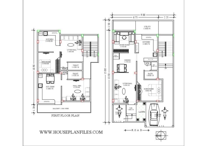 9x15 meter house plans