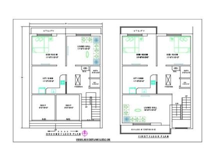 25 by 35 house plan