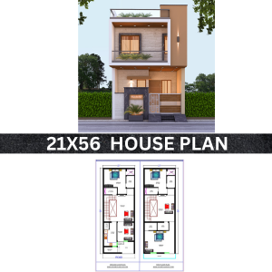21x56 small 3 bedroom house plans