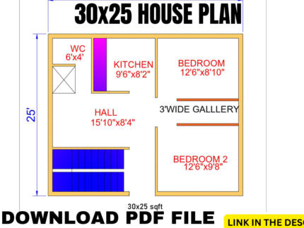 30 * 25 house plan