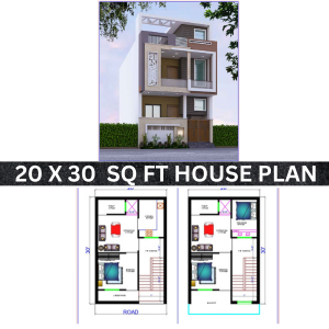 20 * 30 house plan drawing