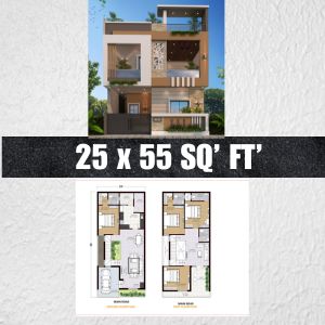 25 * 55 house plan