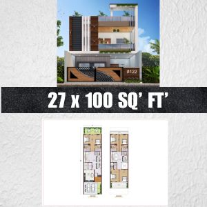 27x100 house plan