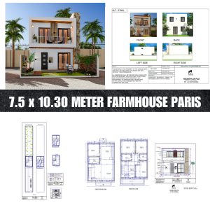 7 Meter wide farm house plan