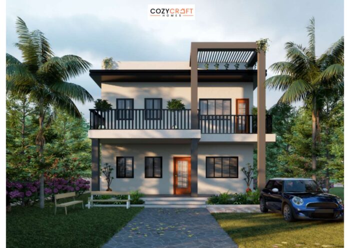 55x77 sqft dream farm house