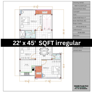 22 * 45 home plan