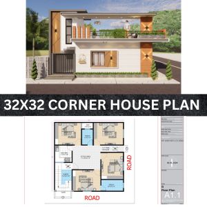 32x32 sqft 4bhk home design