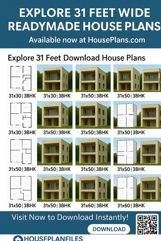 31 Feet Wide House Plans