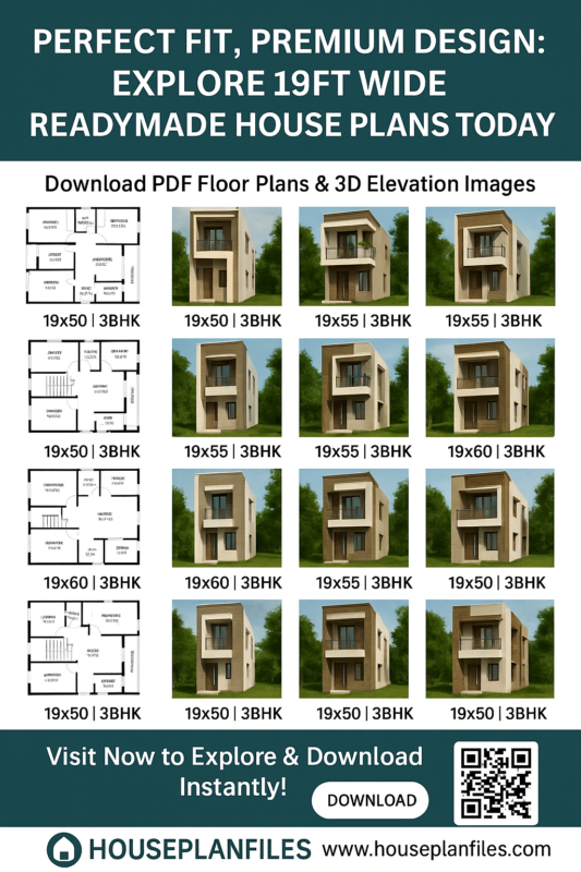 19x50, 19x55, 19x60 House Plan Collection