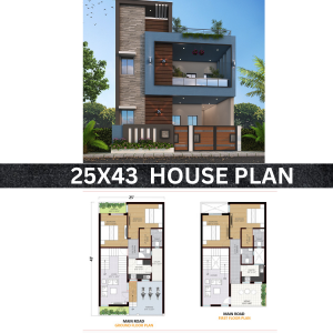 25x43 house plans