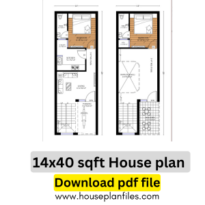 14 * 40 house plan