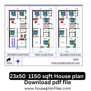 23 * 50 house plan