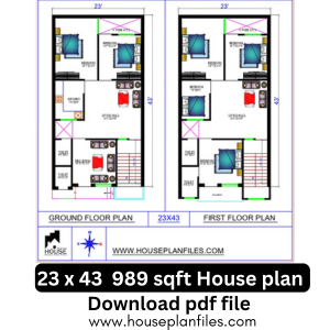 989 Sqft Two-Storey House
