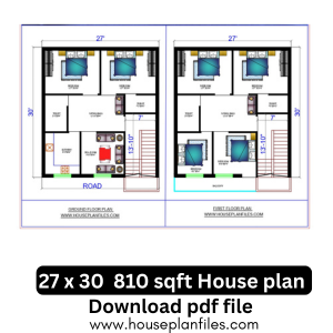 810 Sqft Two-Storey House Plan