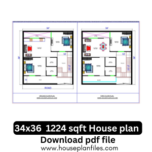 1224 sqft house plan
