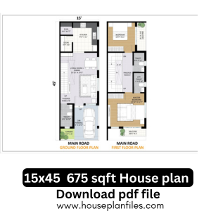 675 Sqft Modern Duplex House Plan