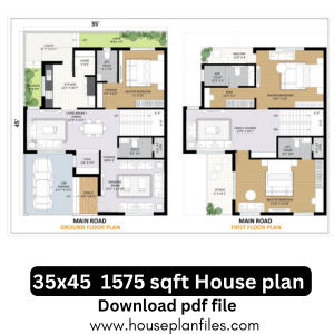 1575 sqft house plan